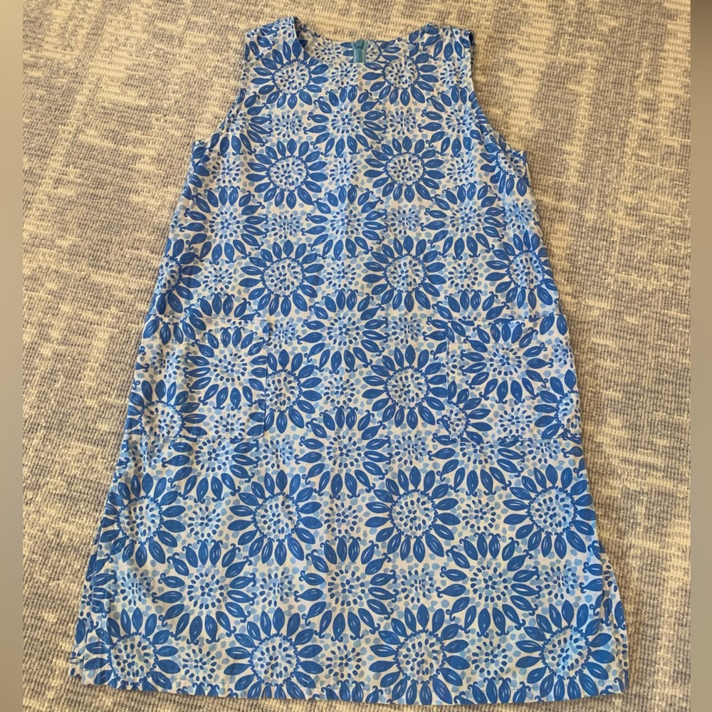 Girls Blue Floral Tunic Dress